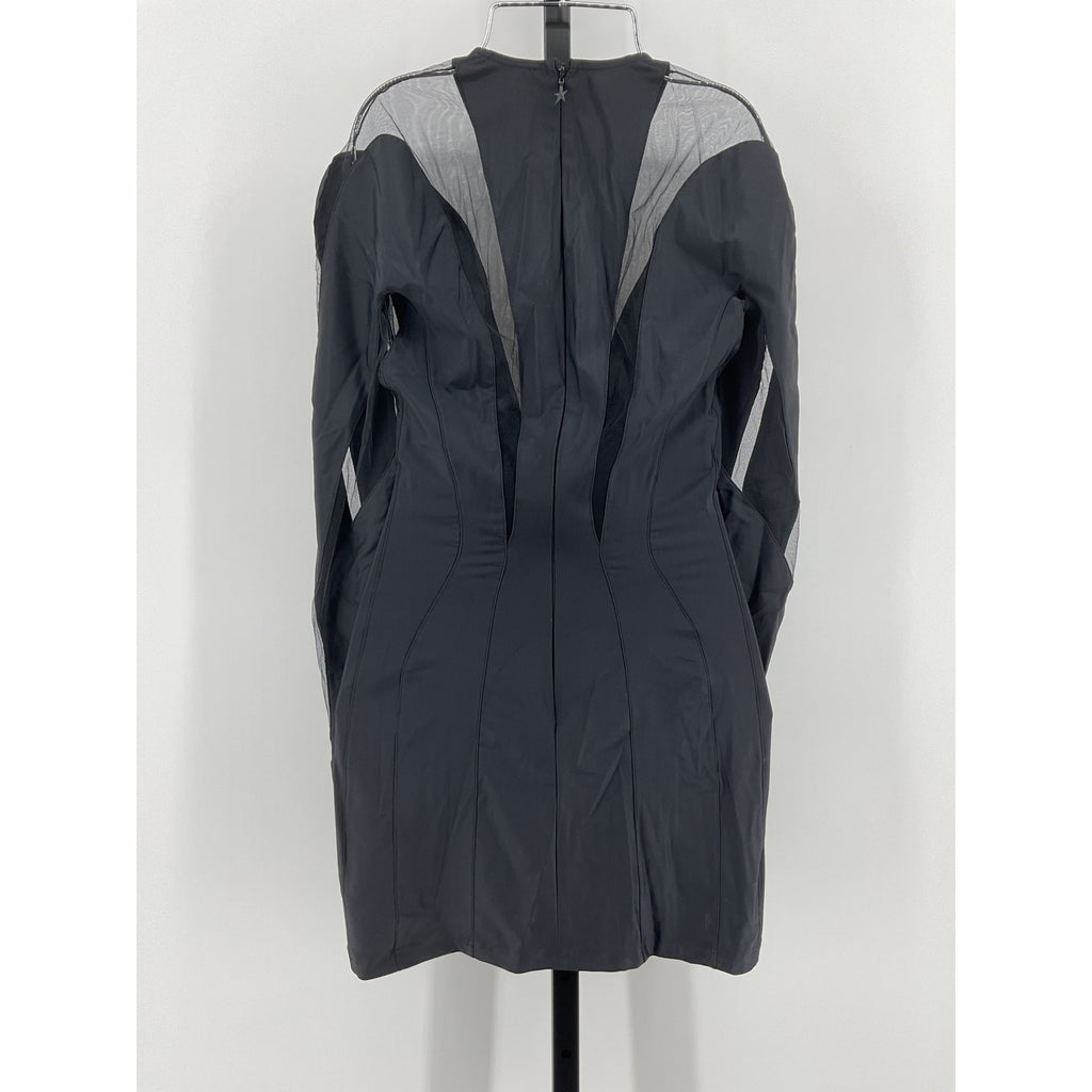 Mugler Black Polyamide Body Shaping Mini Dress Size 34