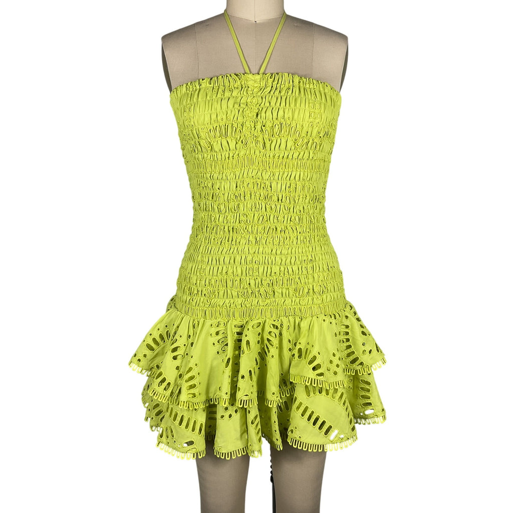 Charo Ruiz 'Megan' Green Polyester Mini Dress Size S NWT