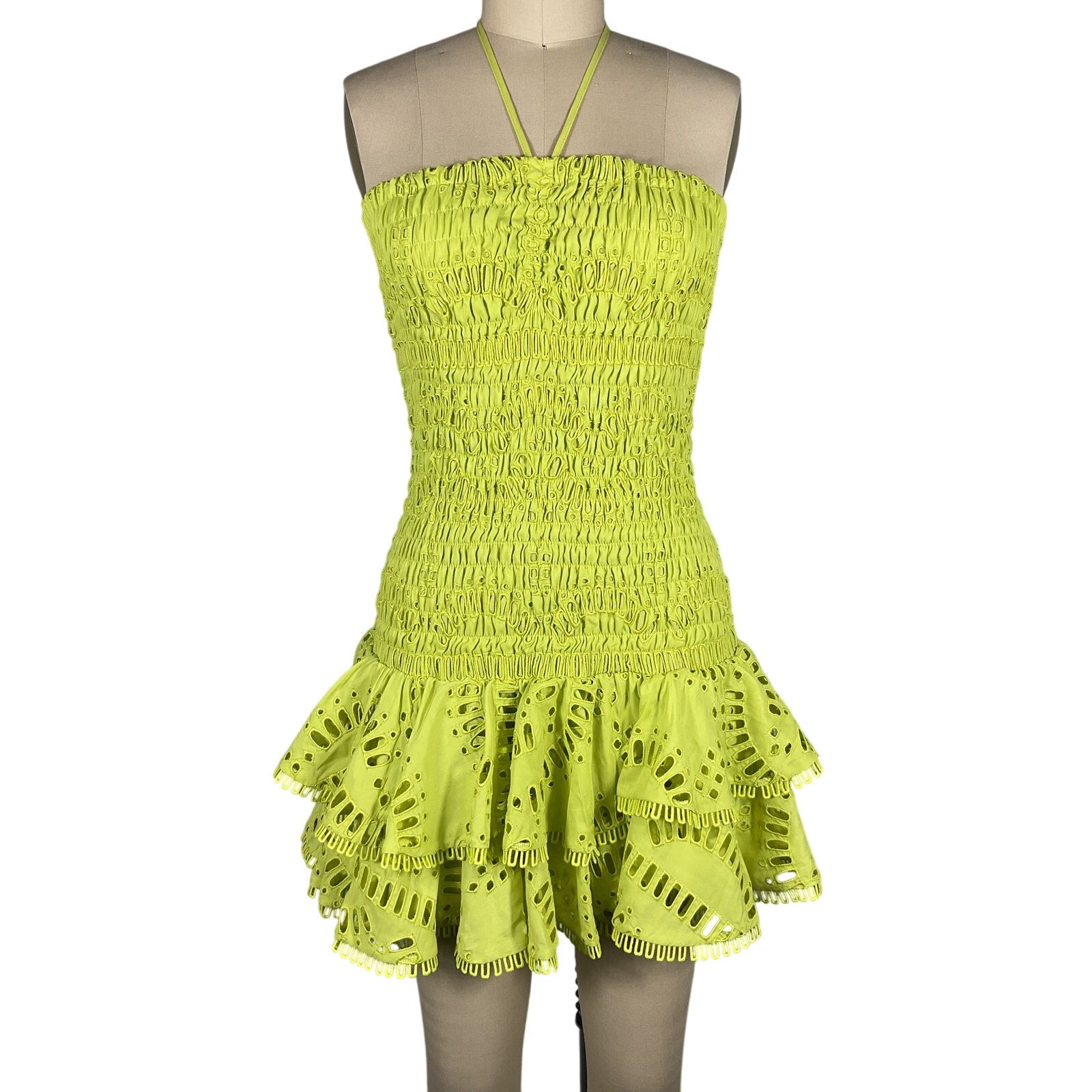 Charo Ruiz 'Megan' Green Polyester Mini Dress Size S NWT
