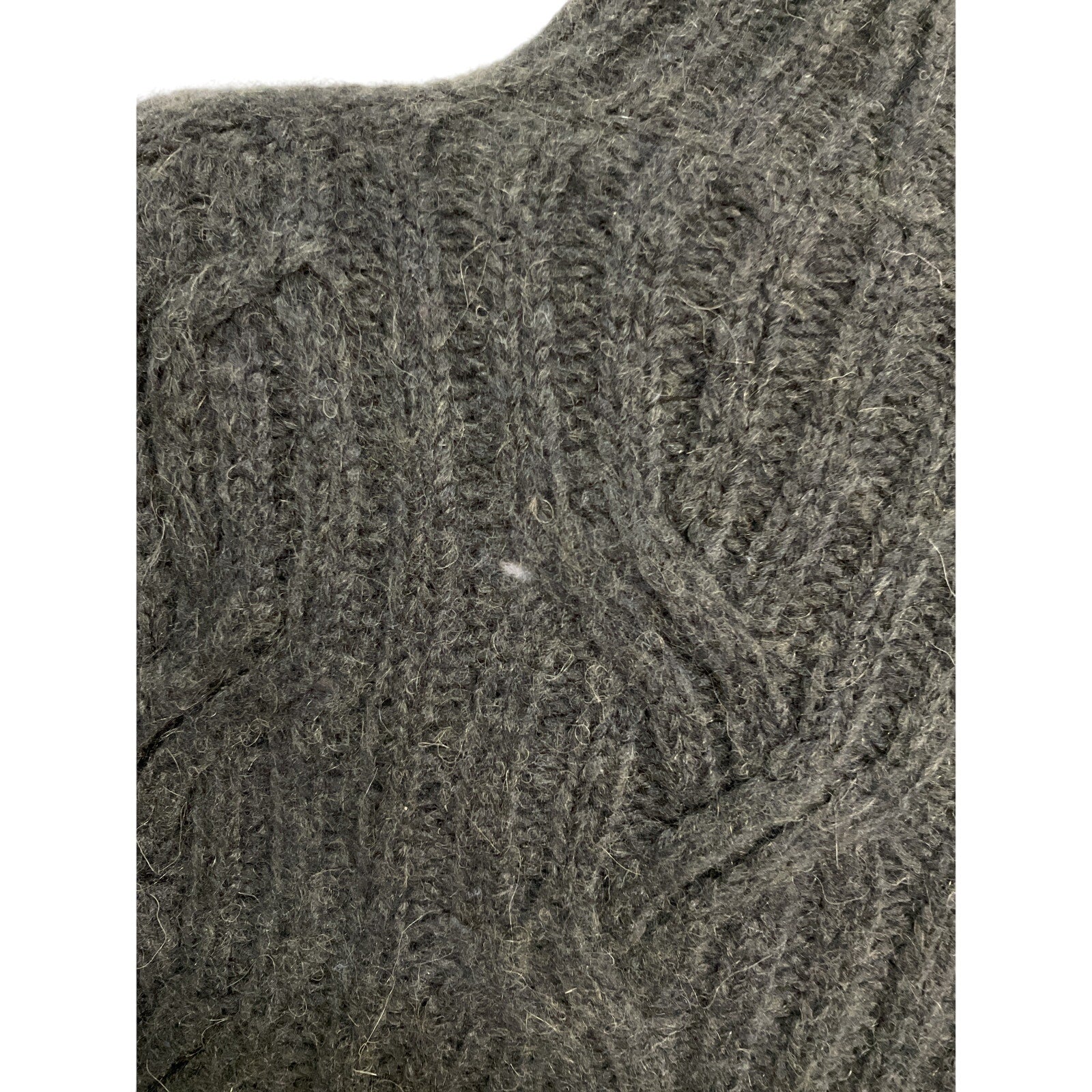 Vince 'Mirrored' Green Alpaca Cable Turtleneck Sweater Size XS