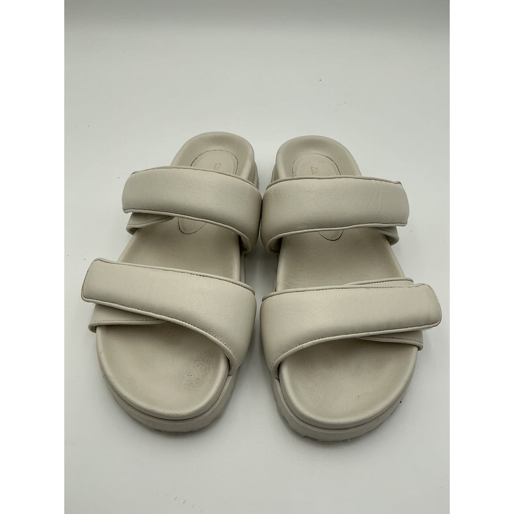 Gia Borghini X 'Pernille' White Teisbaek Leather Platform Sandal Size 9.5
