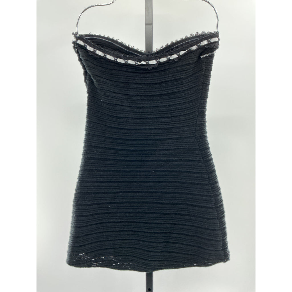 For Love & Lemons 'Mayfair' Black Polyester Mini Dress Size XS
