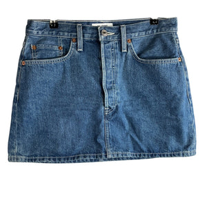 Re/Done Classic Denim 90s Mini Skirt Size 28