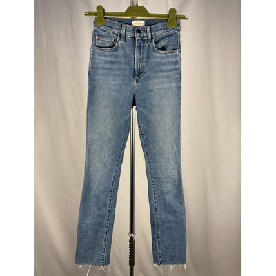 Favorite Daughter 'The Valentina' Blue Cotton Tower Super High Rise Cigarette Denim Jean Size 24
