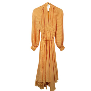 Simkhai Pleated Orange Magnolia Maxi Size 0 Dress