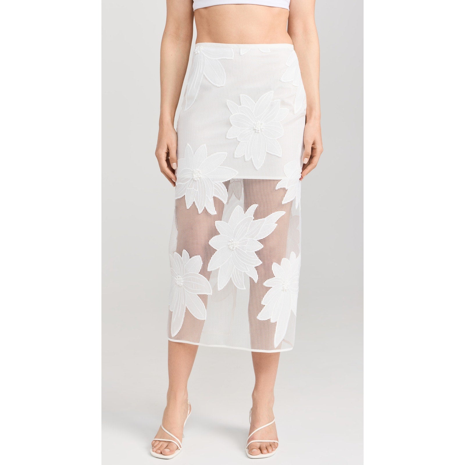 Le Superbe 'Purely' White Polyester Enlightened Skirt Size 2