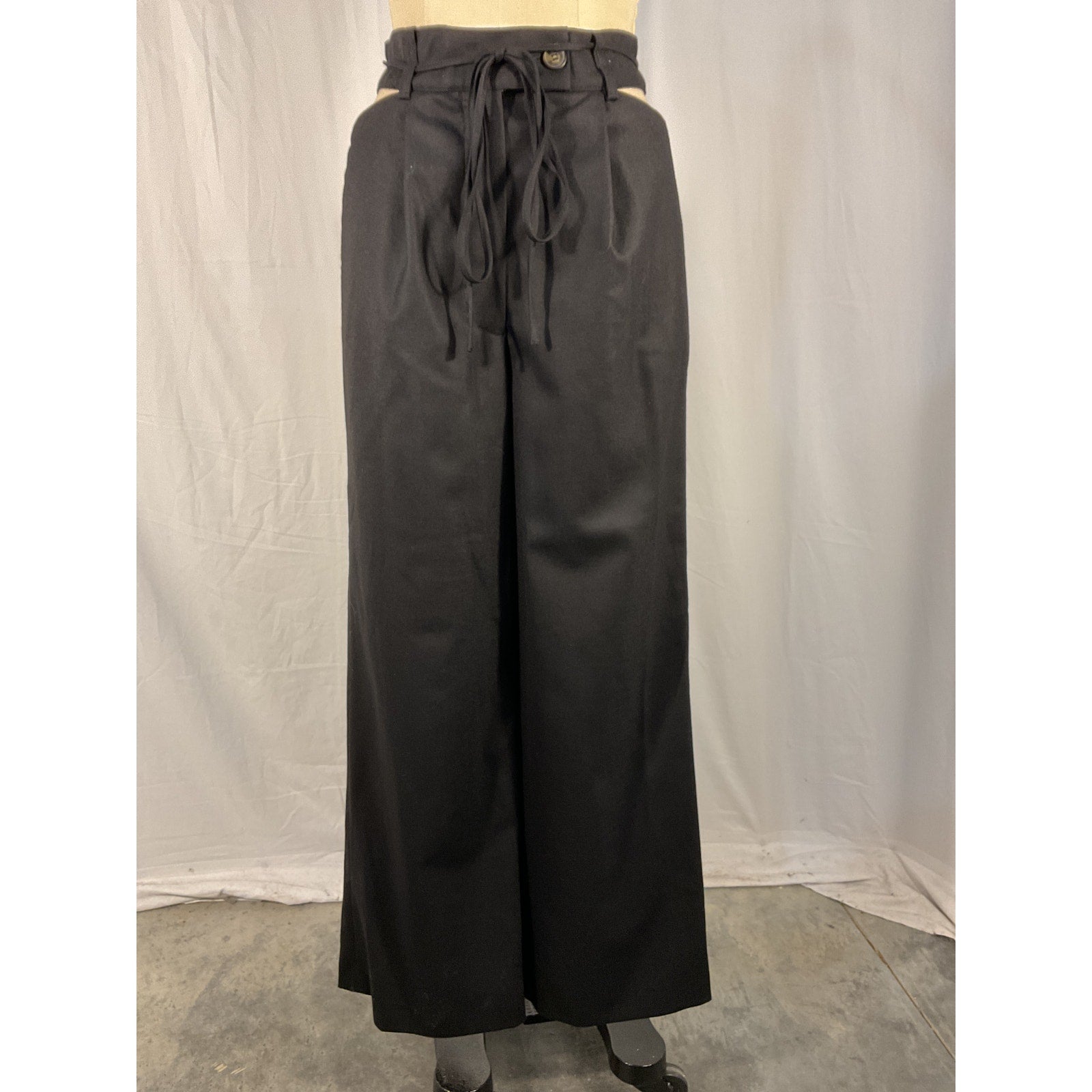 Loulou Studio 'Joli' Black Wool Cut Out Pant Size XS