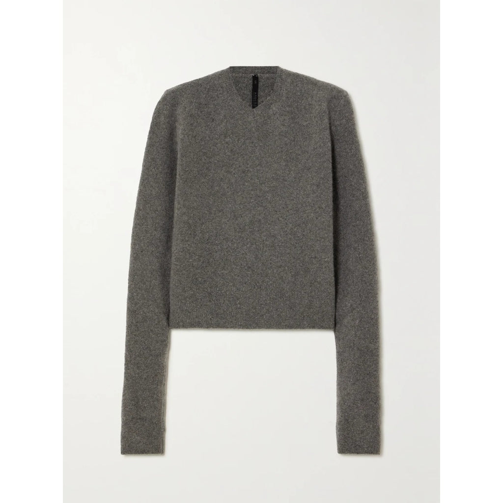 Petar Petrov 'Old School' Gray Stretch-Cashmere And Silk-Blend Sweater Size M