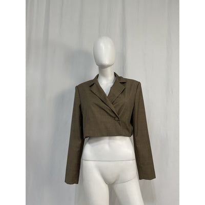 Reformation 'Jason' Tan Polyester Blazer Size 4