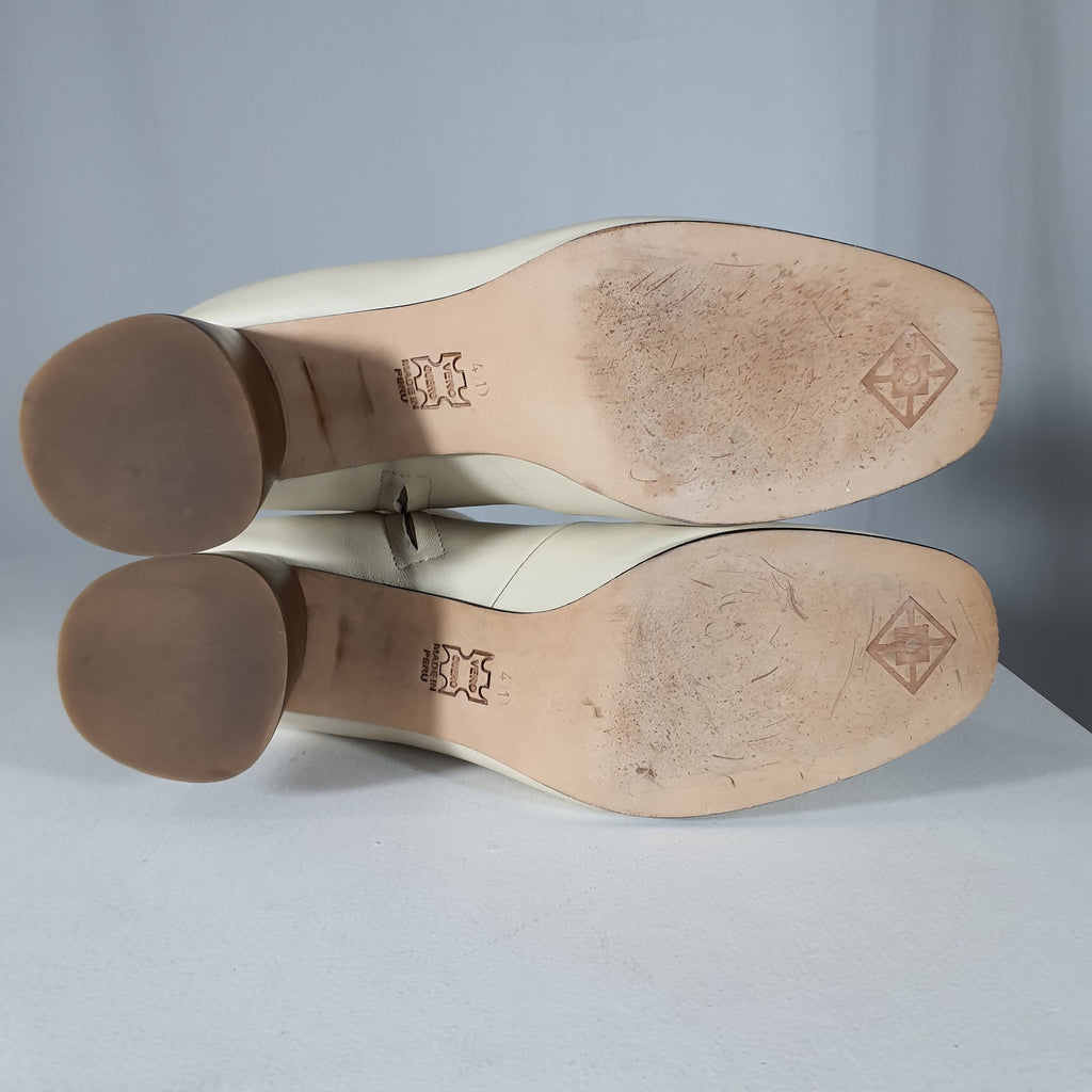 Huma Blanco 'Harlow' White Leather Boot Size 11