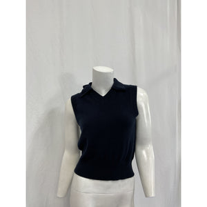 Naadam Navy Cashmere Vest Size M