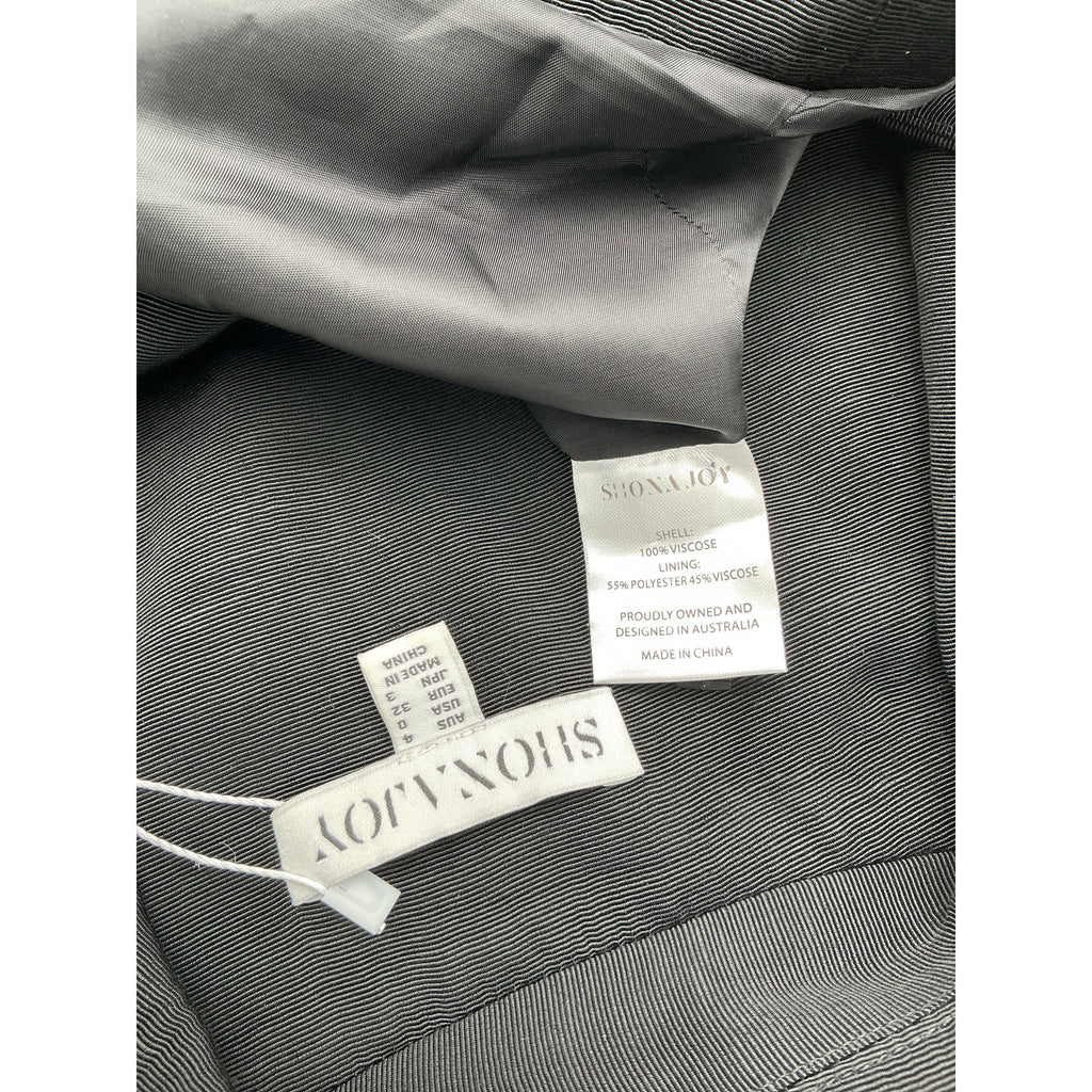 Shona Joy 'Vento' Black Viscose Blazer Dress Size 0