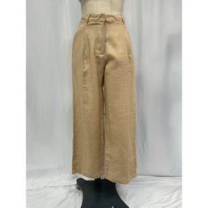 Faithfull The Brand El Toro Tan Linen Pants Size S