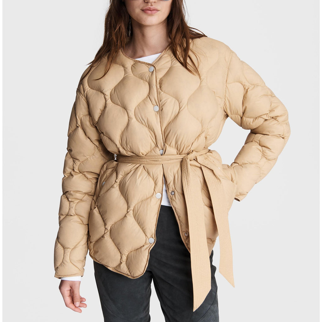 Rag & Bone 'Rudy' Beige Nylon Liner Classic Fit Jacket Size XXS