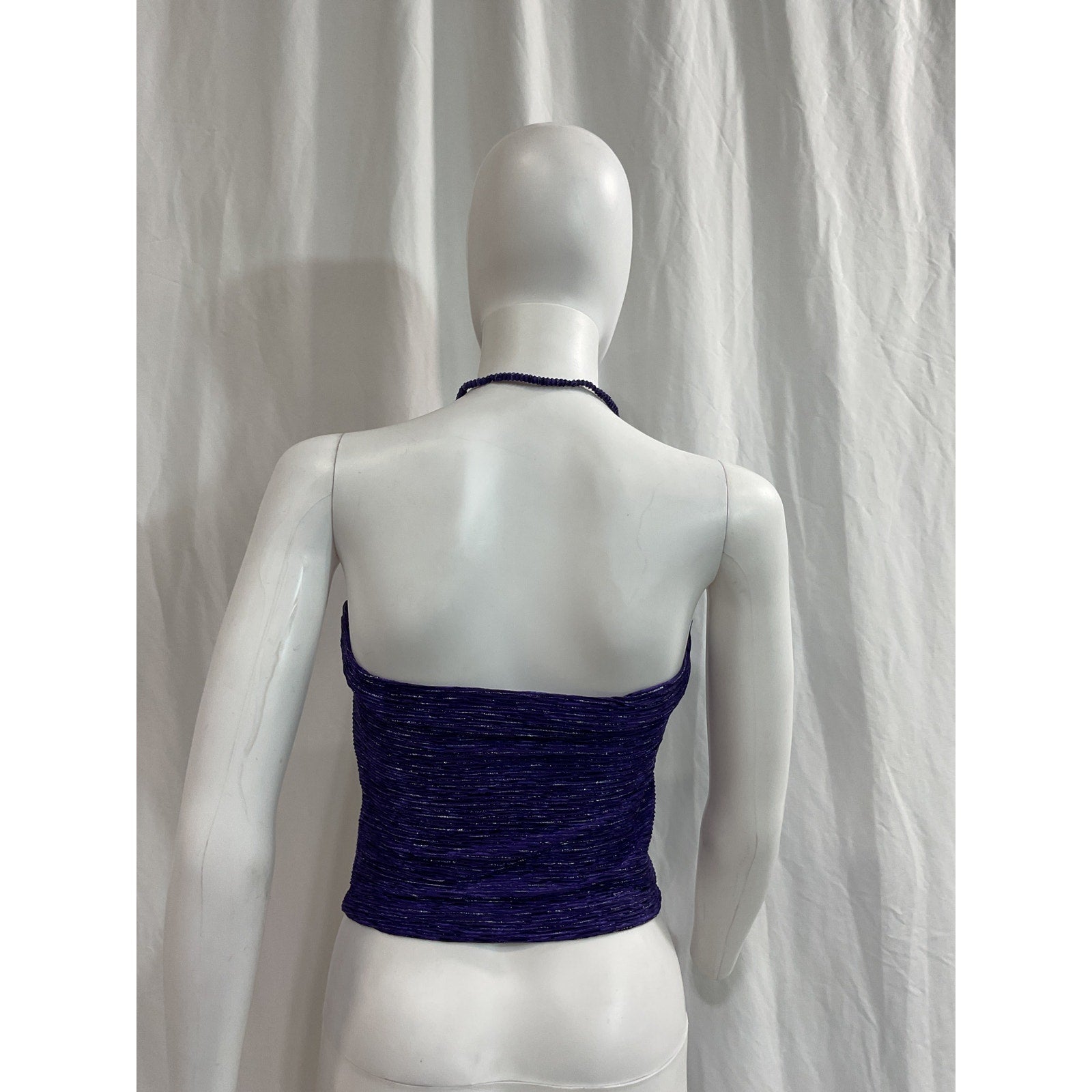 Iro 'Liviar' Purple Halterneck Top Size 34