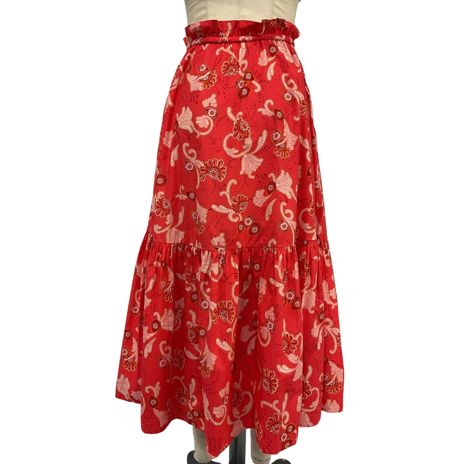 A.L.C. 'Francis' Red Cotton Skirt Size 2