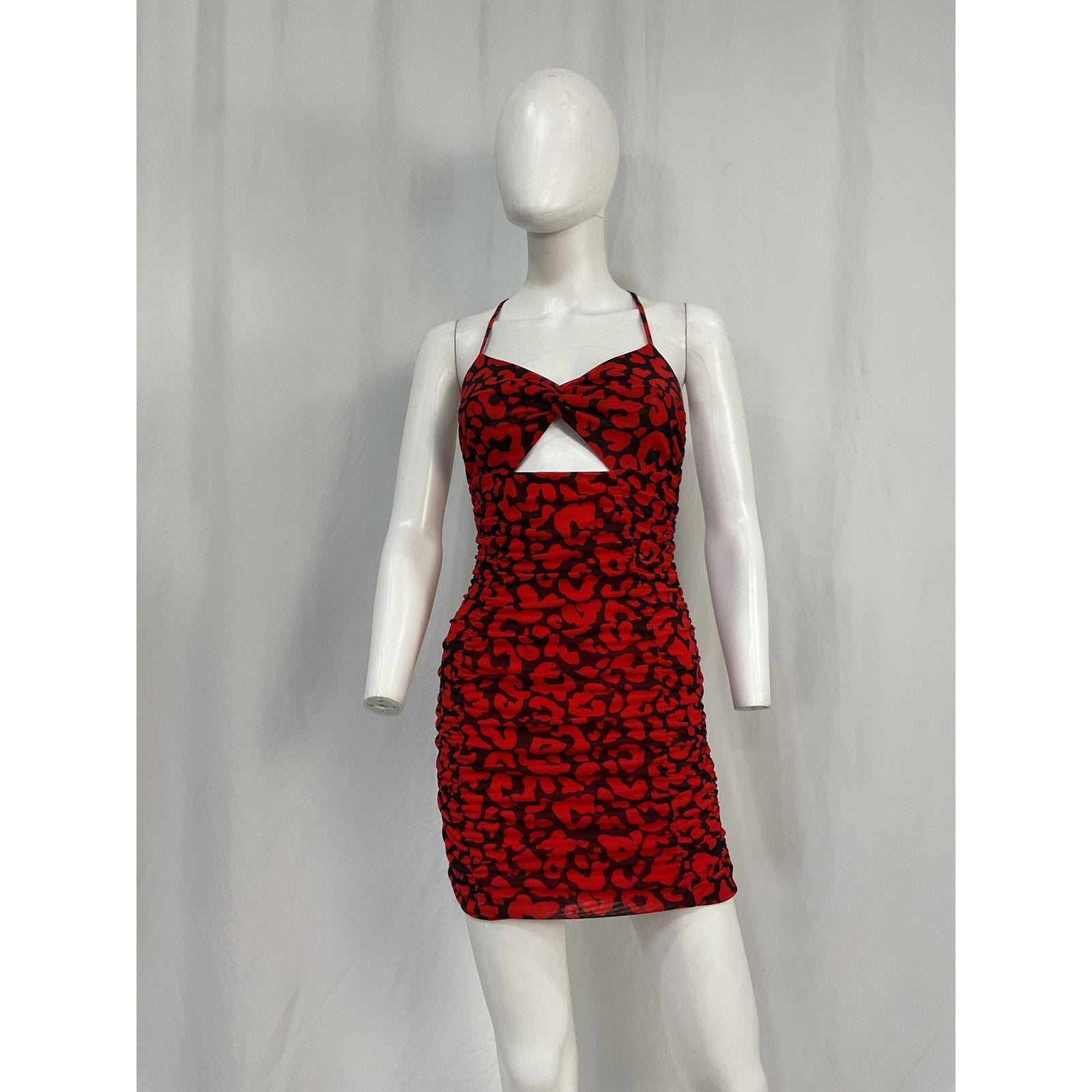 Michael Costello X Revolve 'Afton' Red Polyester Mini Dress Size XXS
