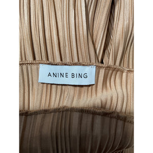 Anine Bing 'Rondi' Tan Polyester Top Size S