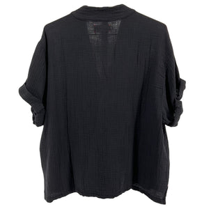 Xirena Textured Black Avery Blouse Size L