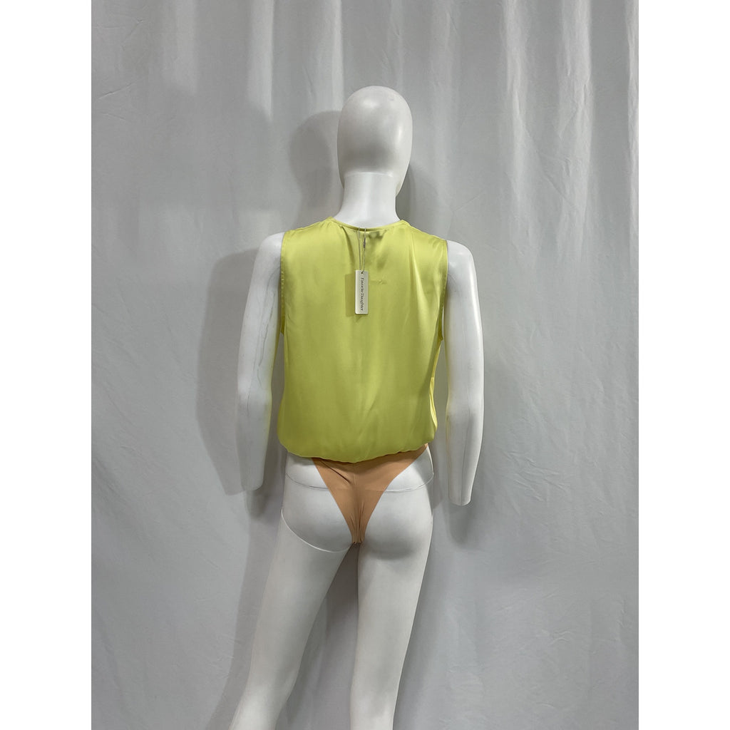 Favorite Daughter Yellow Polyester The Sleeveless Date Blouse Size XS - NWT