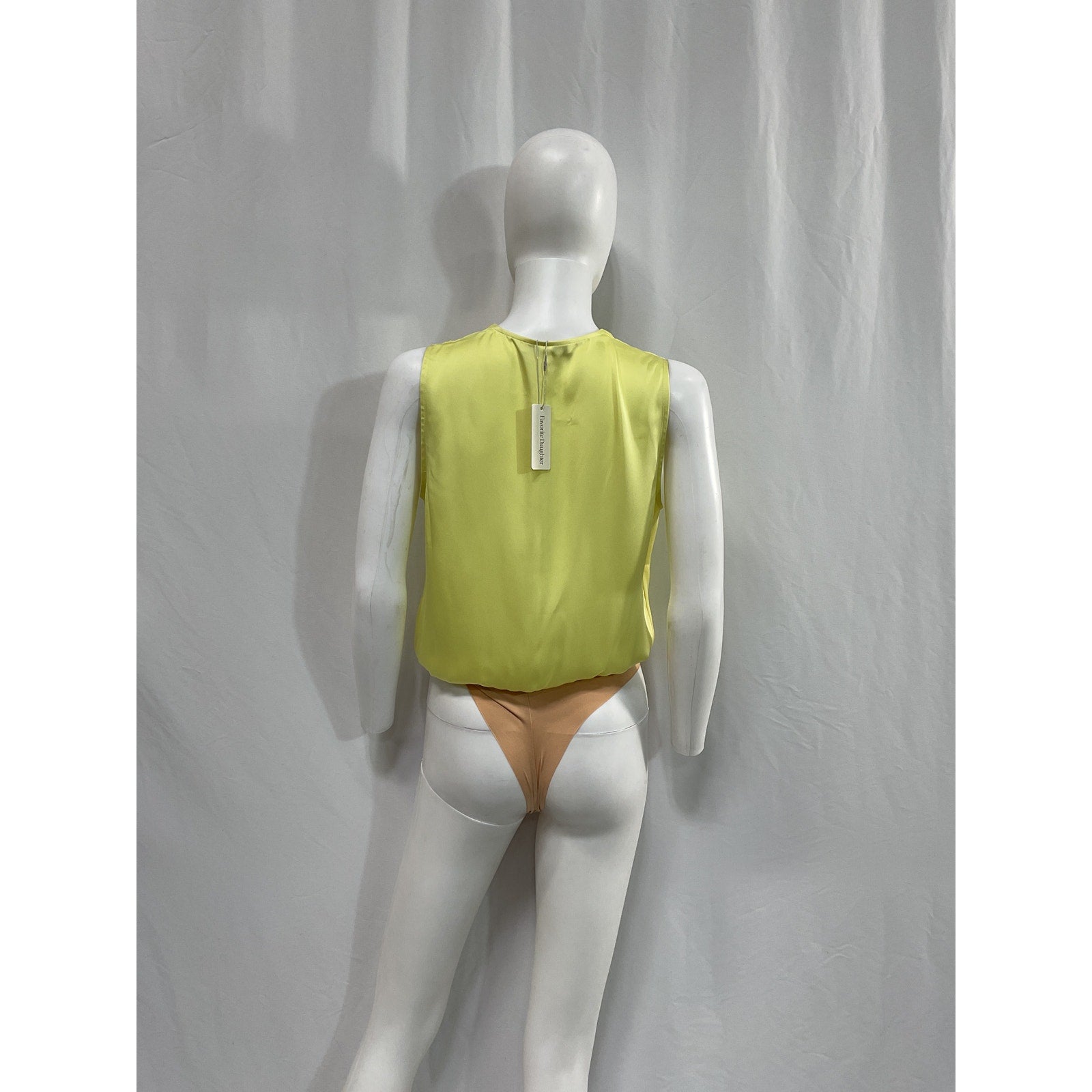 Favorite Daughter Yellow Polyester The Sleeveless Date Blouse Size XS - NWT