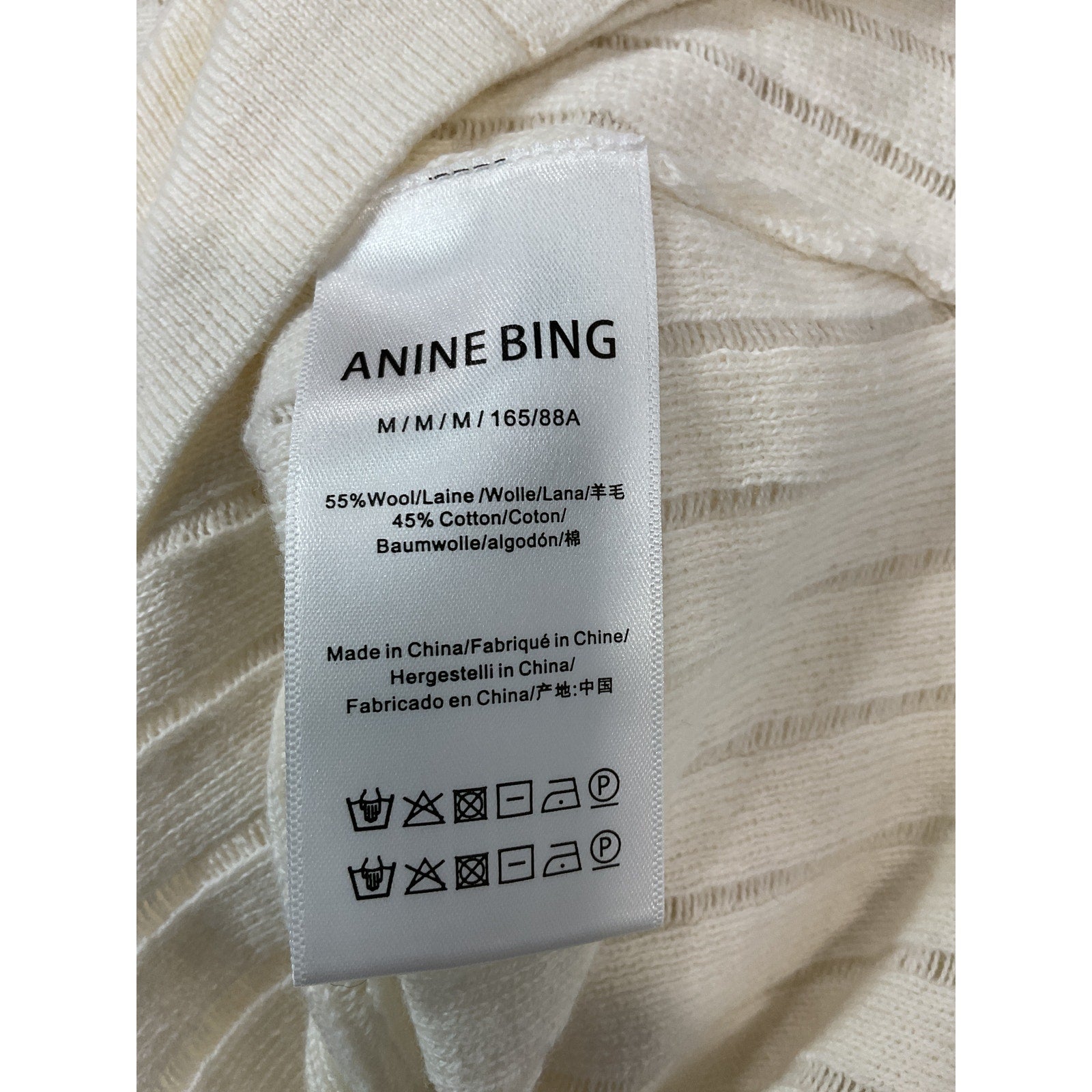 Anine Bing 'Hazel' White Cardigan Size M