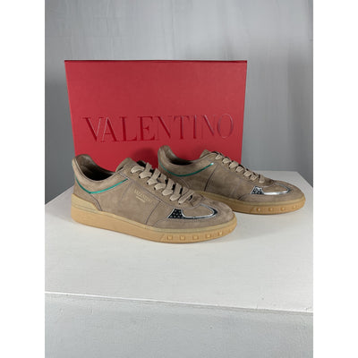 Valentino 'Upvillage' Tan Suede Leather Sneakers Size 7