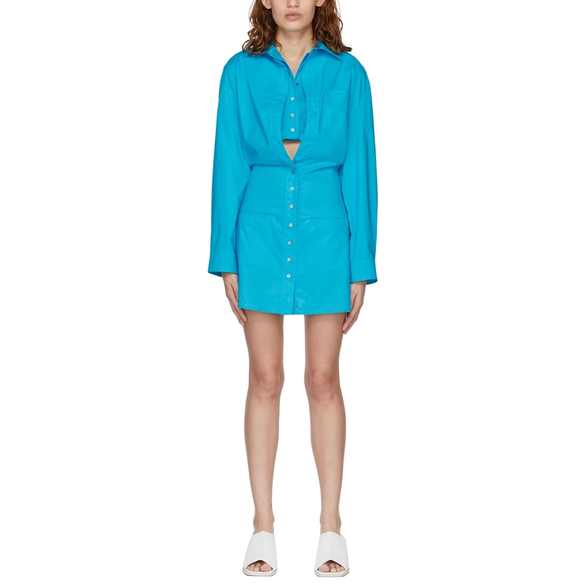 Jacquemus Blue 'La Robe Baunhilha' Blue Cotton Dress Size 36