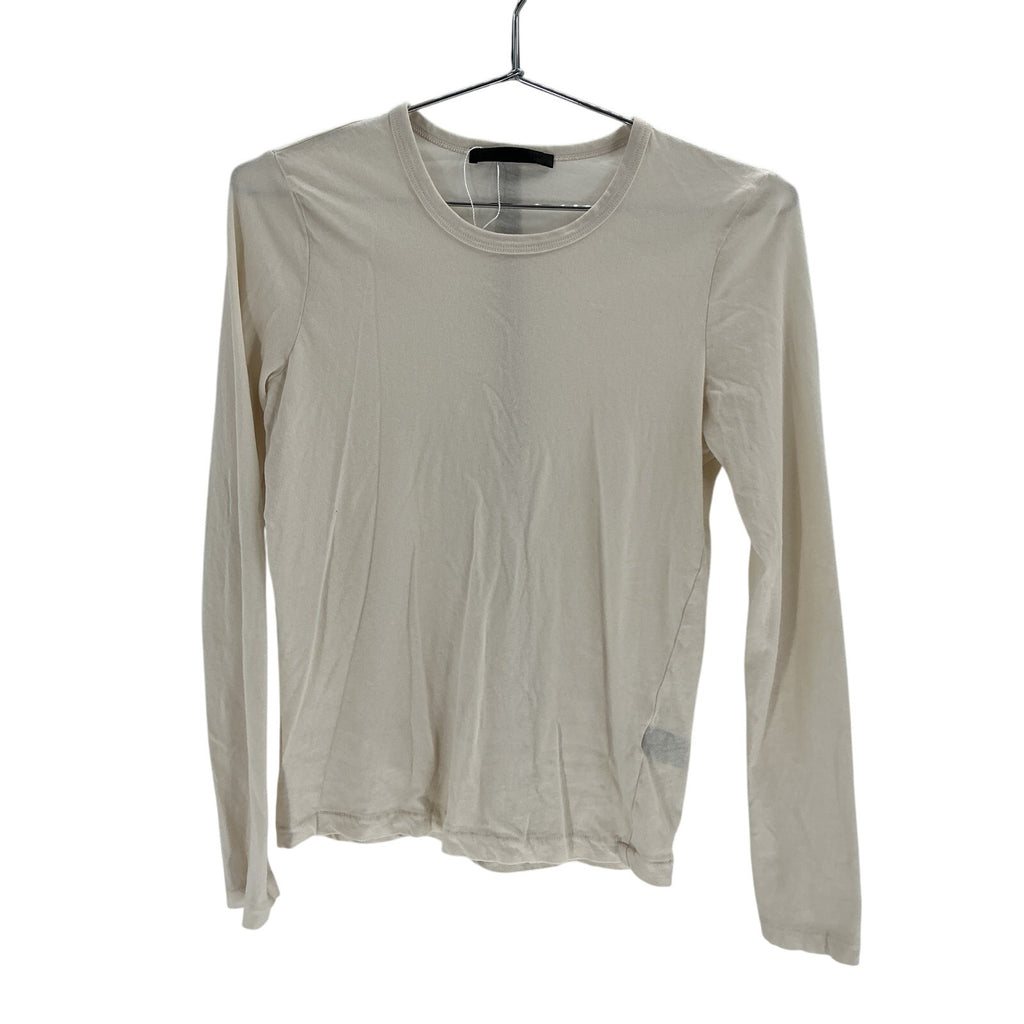 Jenni Kayne Long-Sleeve Beige Cotton Slim Tee Size S