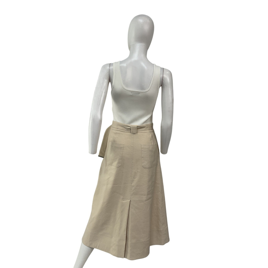 Simkhai 'Camden' Beige Linen Tank Midi Dress Size 2