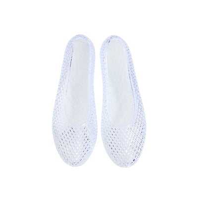 Ancient Greek Sandals 'Iro' White Pvc Jelly Flats Size 7