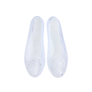 Ancient Greek Sandals 'Iro' White Pvc Jelly Flats Size 7