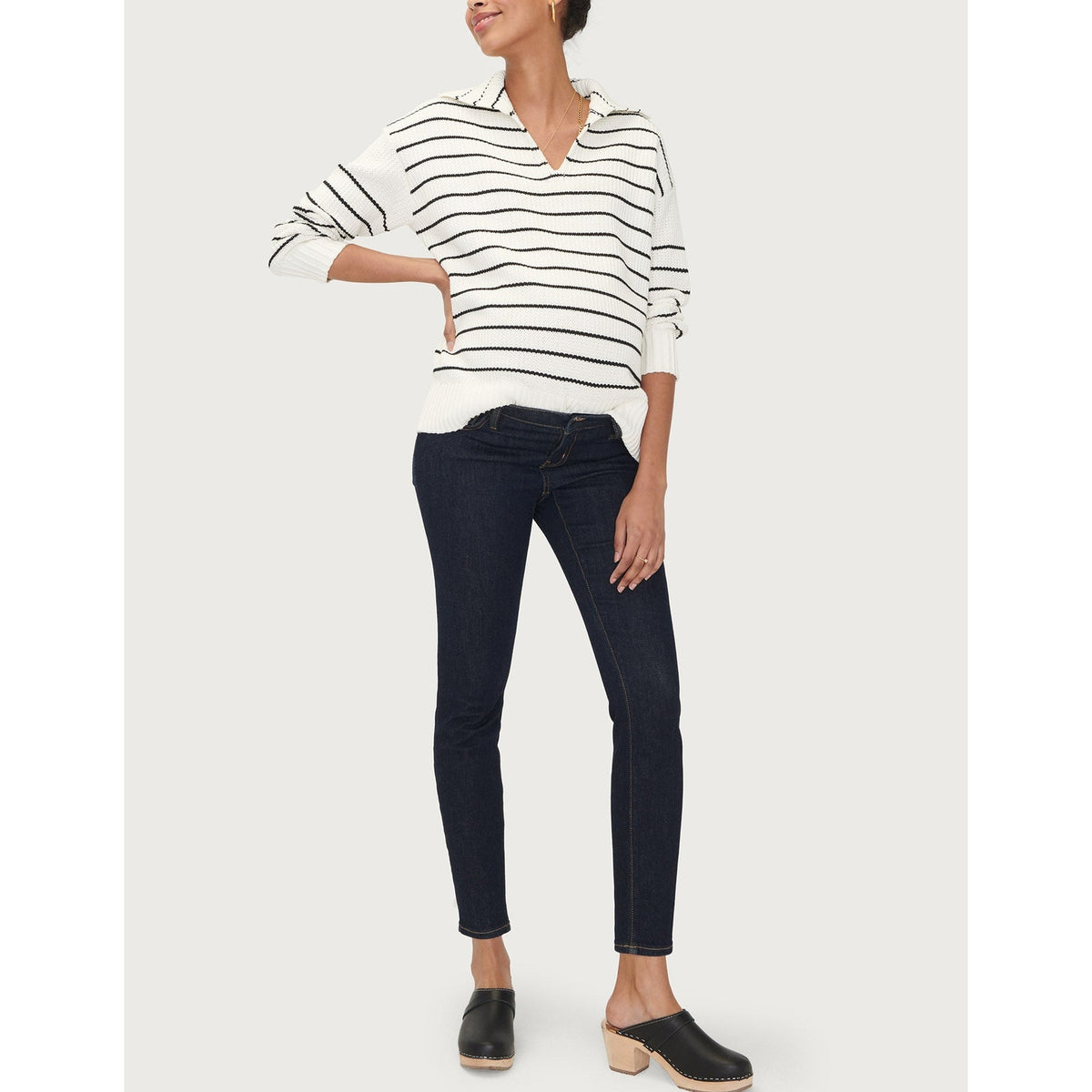 Hatch 'The Slim' Black Maternity Jean Size 28