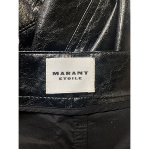 Isabel Marant �toile 'Angele' Black Faux-Leather Midi-Skirt Size 2