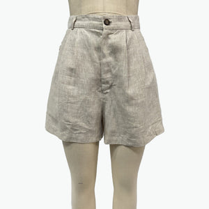 Reformation 'Mason' Beige Linen Short Size 6