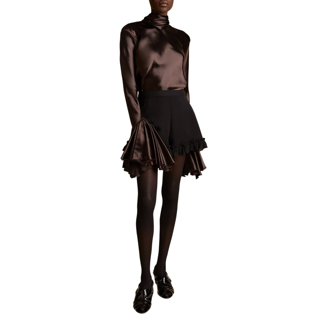 Khaite 'The Rory' Black Silk Short Size 6