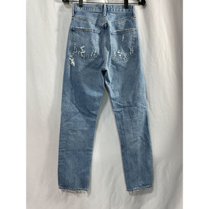 Agolde '90S' Blue Cotton Fit Mid Rise Loose Fit Denim Jean Size 22