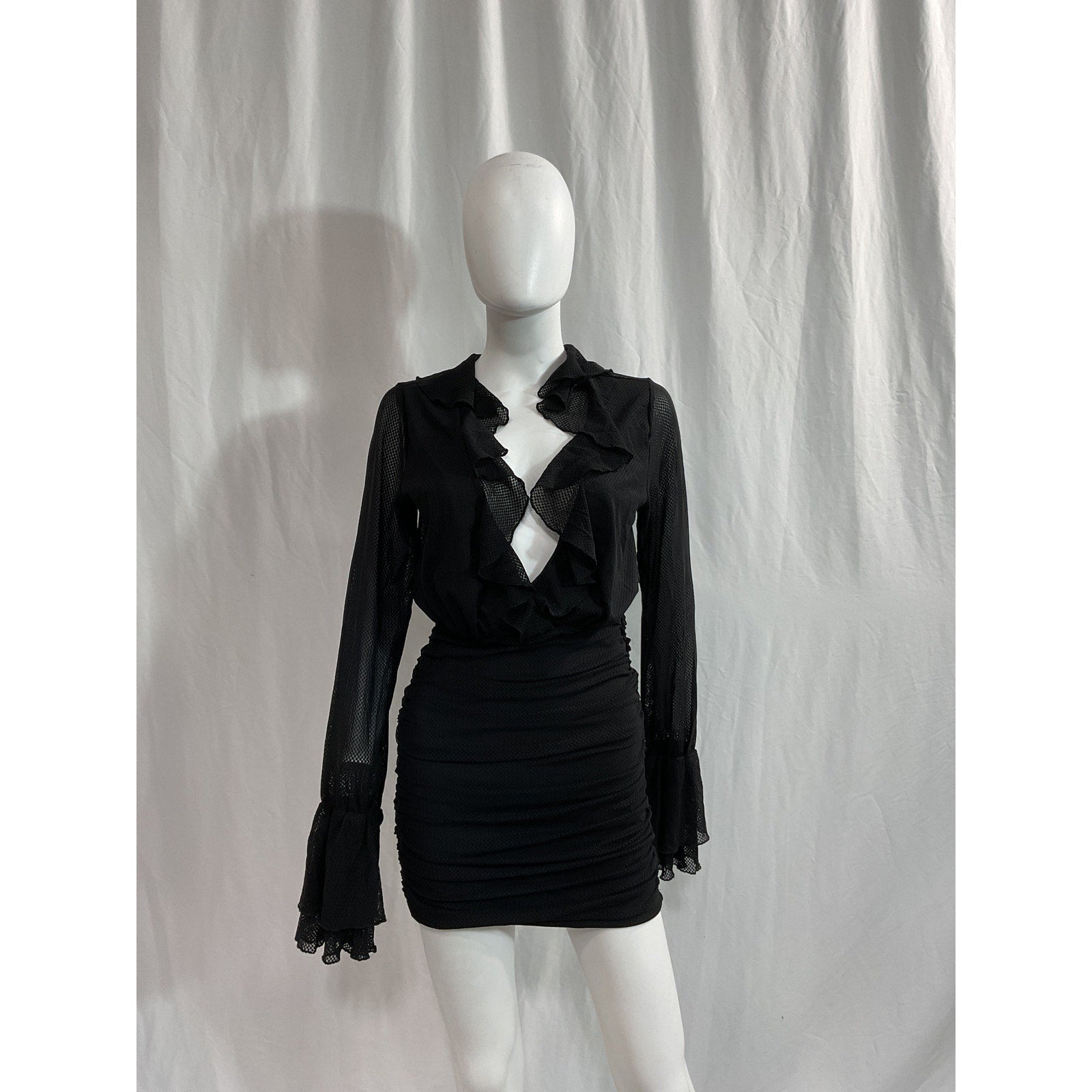 Michael Costello x Revolve 'Mavis' Black Mini Dress Size S