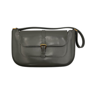 By Far Sleek Gray Miranda Shoulder Bag