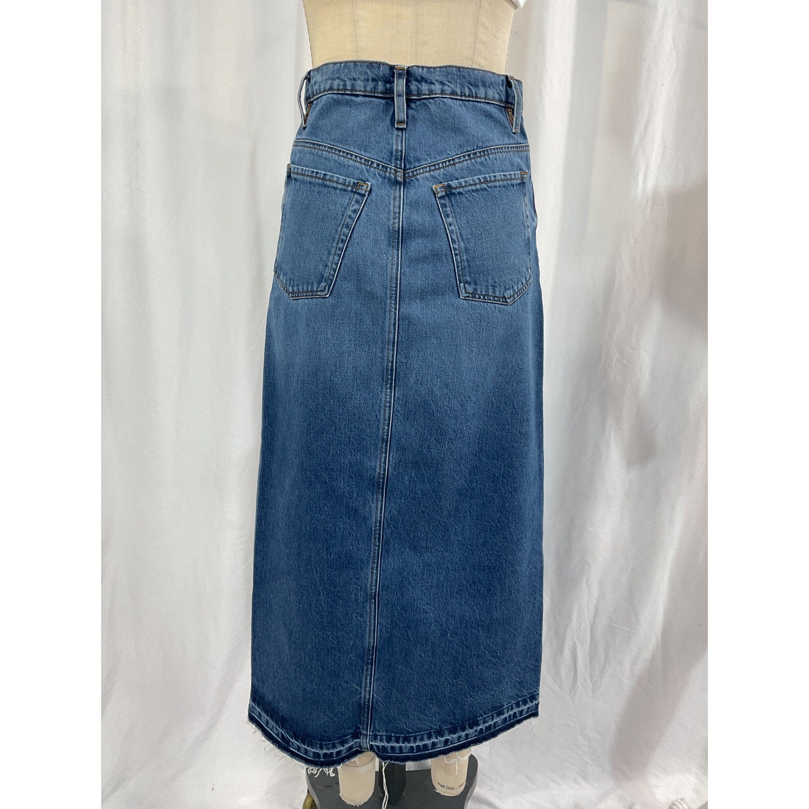 Frame Cotton 'The Midaxi' Blue Cotton Skirt Size 25