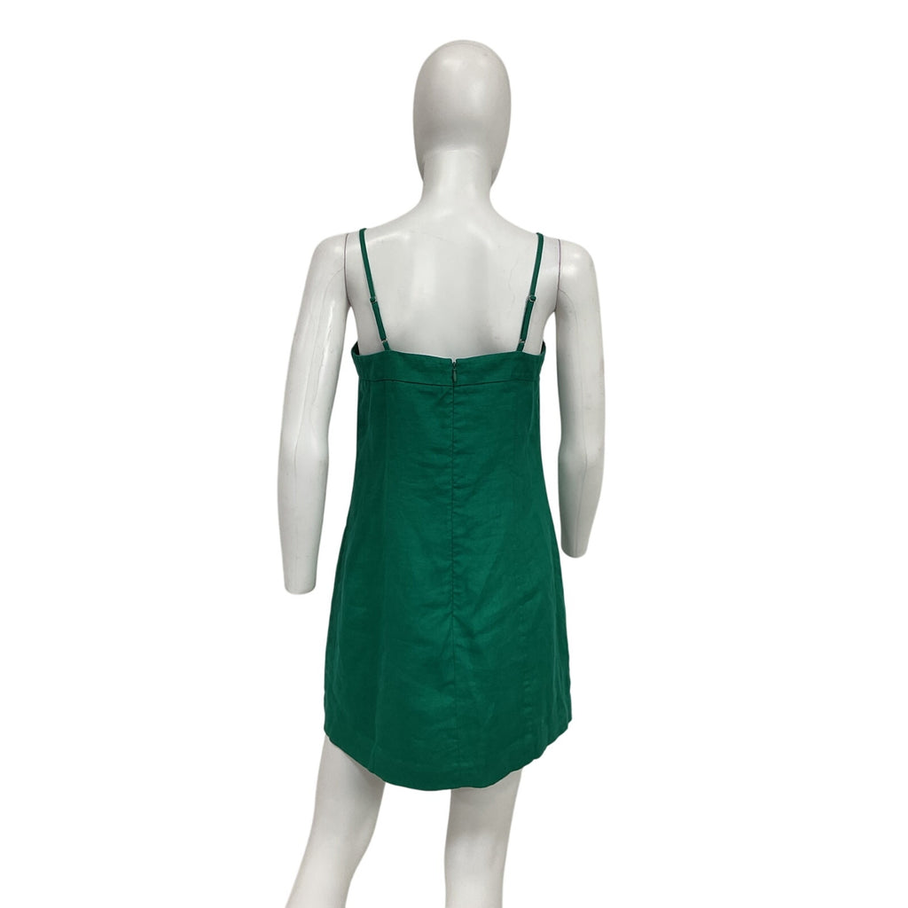 Alex Mill 'Chloe' Green Linen Dress Size 0