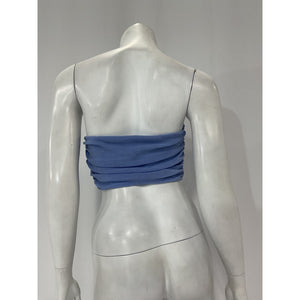 Michael Costello 'Isla' Blue Lurex Top Size M