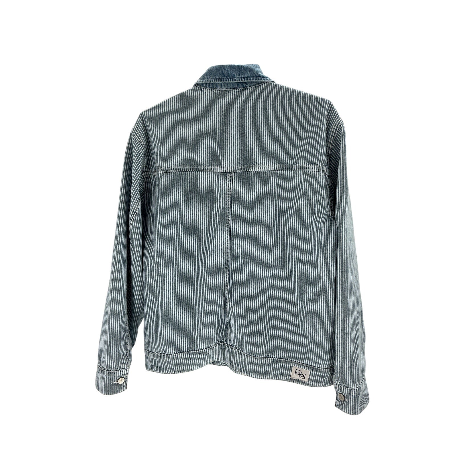 Reformation 'Harrison' Blue Cotton Utility Jacket Size L