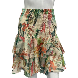 Patbo Floral Pattern Oasis Ruched Skirt Size L
