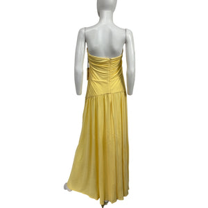 Staud Strapless Yellow Mariana Maxi Dress Size XL NWT
