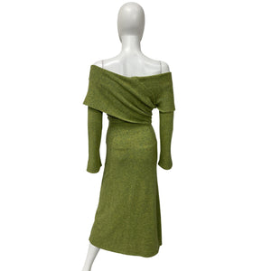 Cult Gaia Off Shoulder Green Zennie Size XS Dress