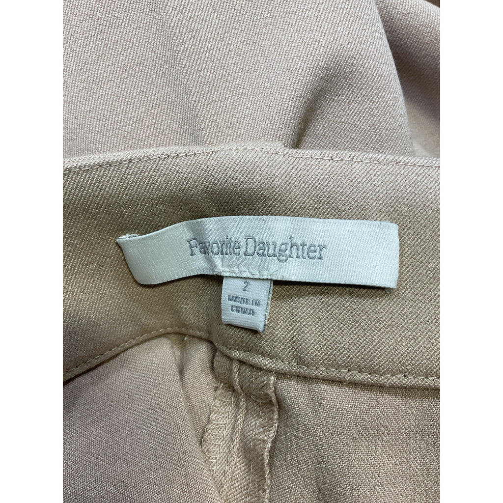 Favorite Daughter 'The Shortie' Beige Polyester  Favorite Pant Size 2