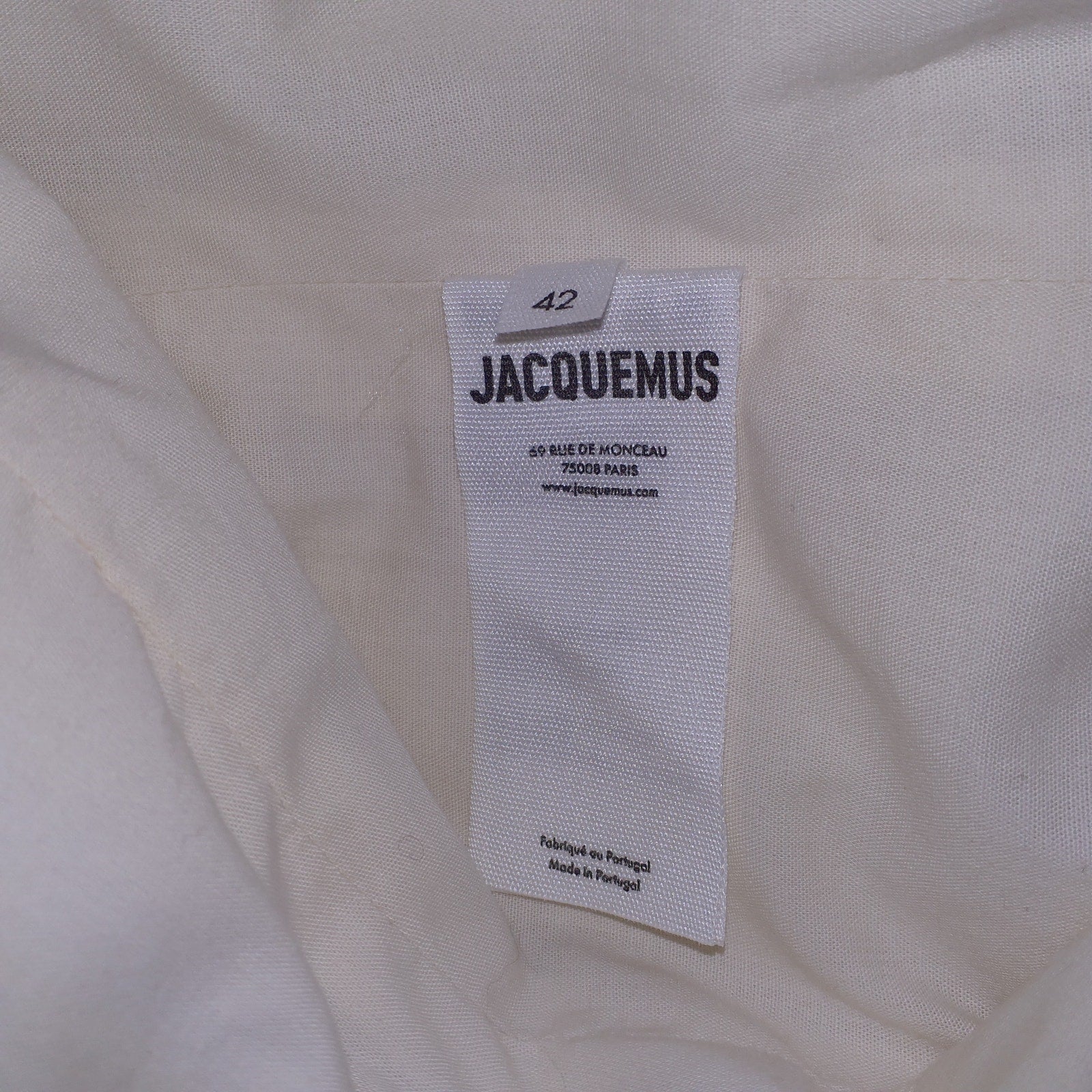 Jacquemus Le Raphia 'la Robe Artichaut' White Ruffled Neck Fishtail Hem Linen Blend Maxi Dress Size 44
