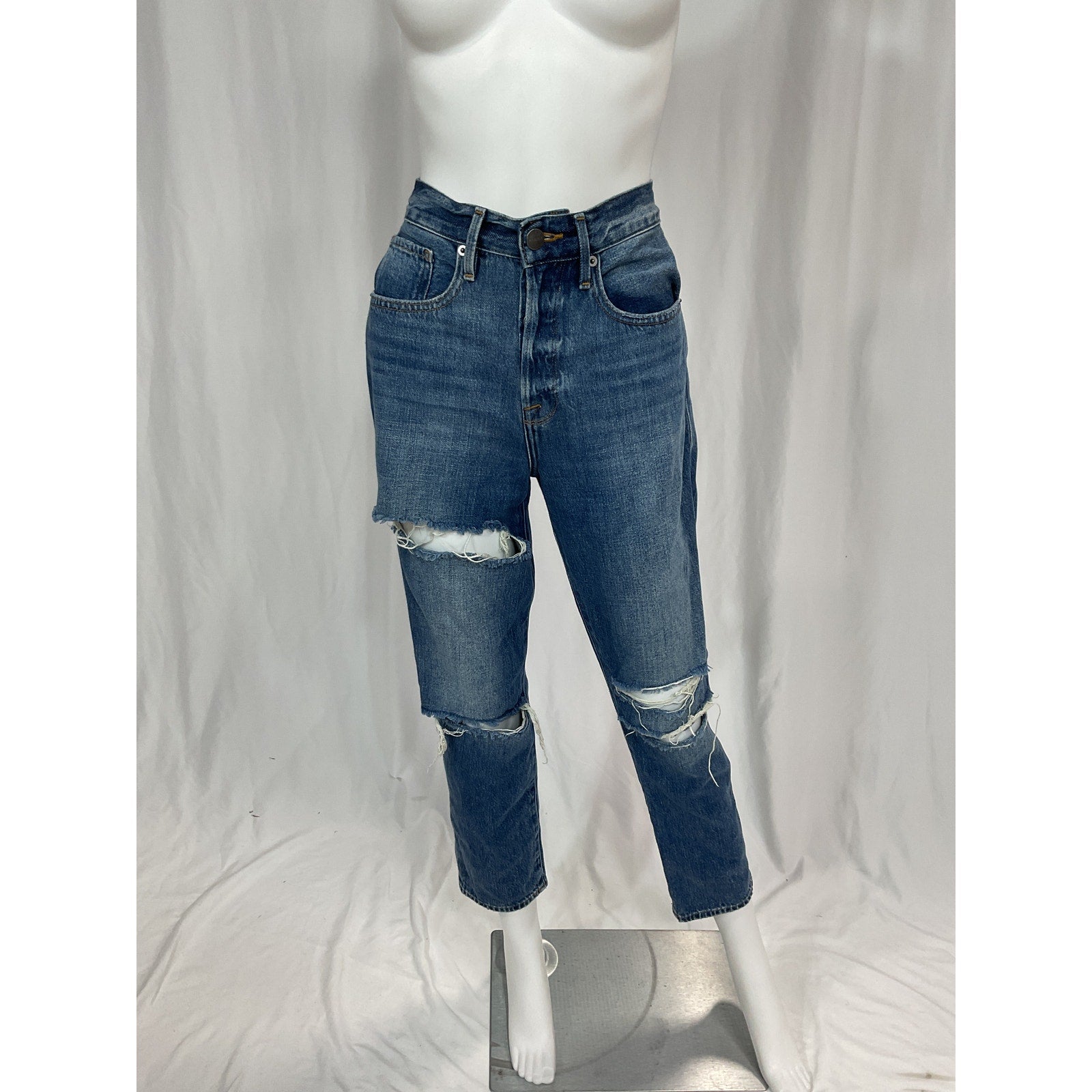 Frame Le Original Blue Slash Pants Size 25