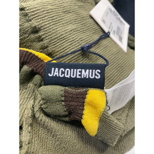 Jacquemus 'Concha' Green Cutout Striped Seersucker Midi Skirt Size M - NWT